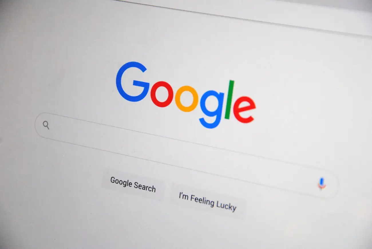 Google homepage on a screen